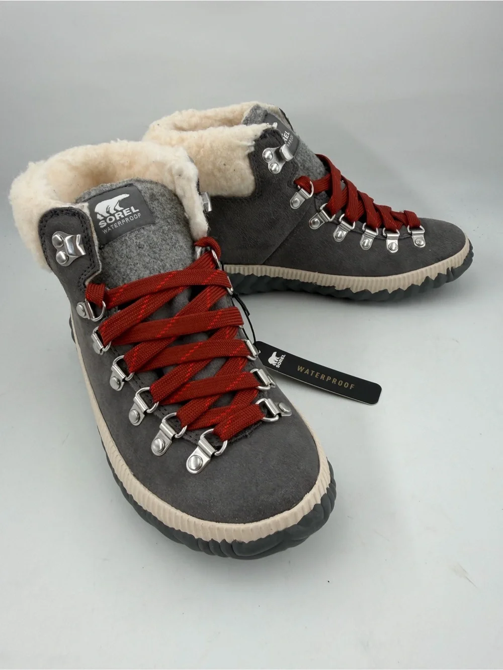 Sorel Women’s Out N About Plus Conquest -SZ 6- Grey Suede Winter Snow Boots